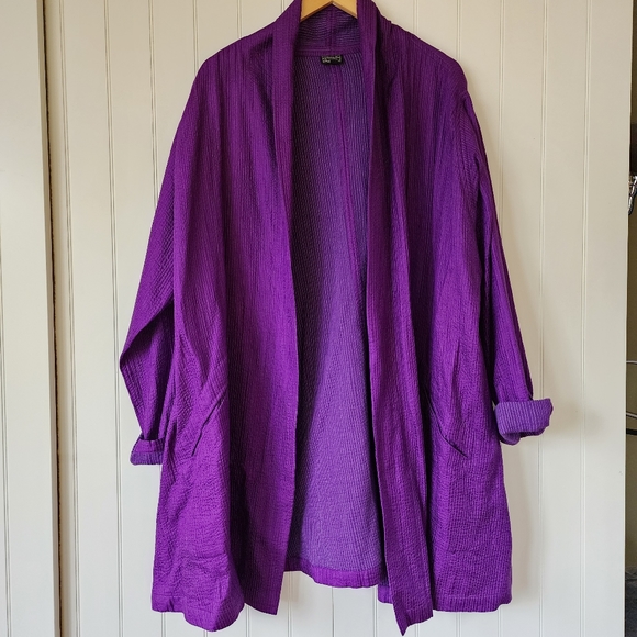 NEERU KUMAR Silk Kantha Jacket~L - Picture 1 of 14